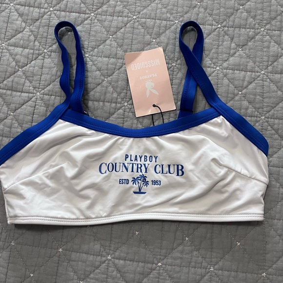 Missguided Other - PLAYBOY SPORTS RINGER BIKINI TOP